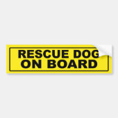 Rettungs-Hund an Bord Autoaufkleber (Vorne)
