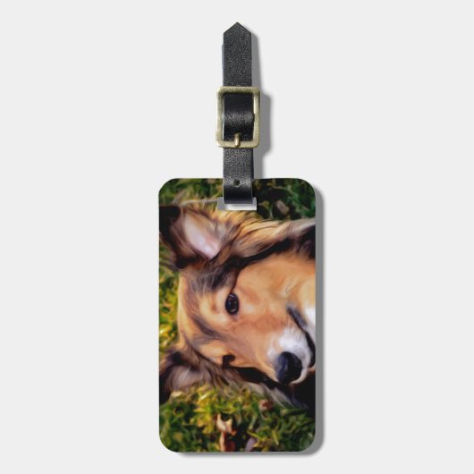 Rettungs-Hund Gepäckanhänger (Vorderseite vertikal)