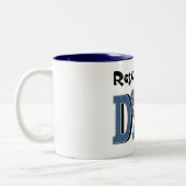Rettungs-Hund-VATER Zweifarbige Tasse (Links)
