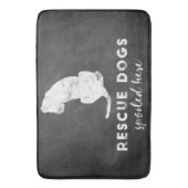 Rettungs-Hunde verdarben hier Vintage Tafel Badematte (Vorderseite Vertikal)