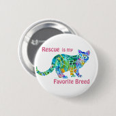 Rettungs-Katzen-buntes Button (Vorne & Hinten)
