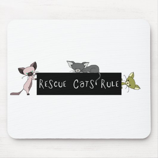 Rettungs-Katzen-Regel! Mousepad (Vorne)