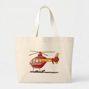 Rettungs-medizinischer Hubschrauber-Krankenwagen Jumbo Stoffbeutel