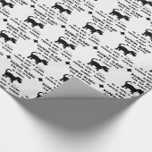 Rettungs-schwarze HundePackpapier Geschenkpapier (Ecke)