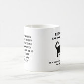 Rettungs-schwarze HundeTasse Kaffeetasse (Mittel)