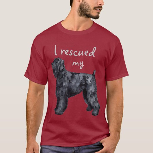Rettungs-schwarzer Russe Terrier T-Shirt (Vorderseite)