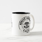 Rettungs-Schwimmer (Schmutz) Zweifarbige Tasse (VorderseiteRechts)