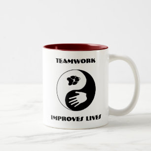 Rettungs-Team-Tasse der Sucheeine Zweifarbige Tasse