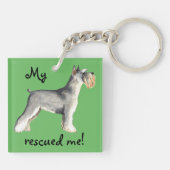 Rettungs-Zwergschnauzer Schlüsselanhänger (Rückseite)