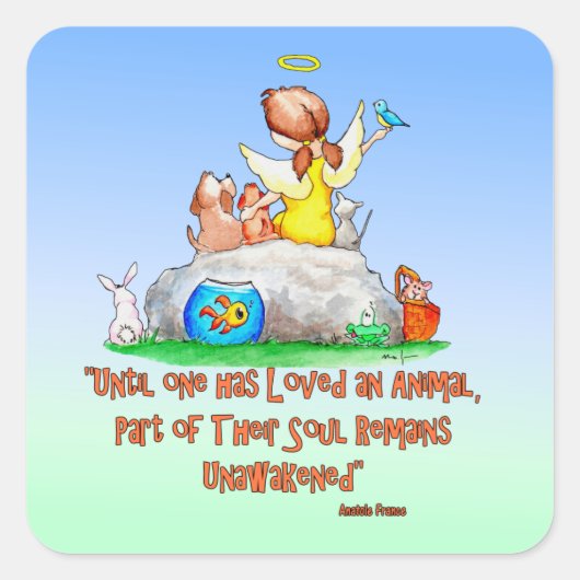 Rettungsankgel Quadratischer Aufkleber (Vorderseite)