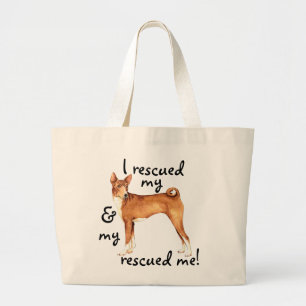 Rettungsbasenji Jumbo Stoffbeutel