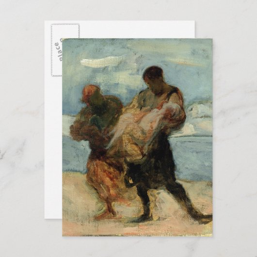 Rettungsbeihilfe, c. 1870 postkarte (Vorne/Hinten)