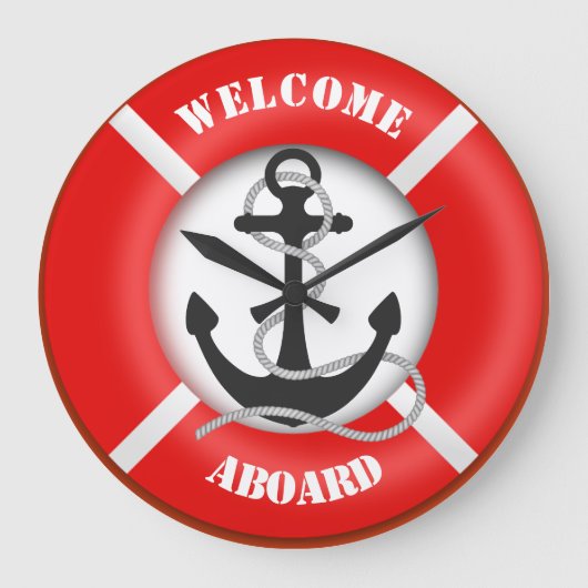 Rettungsboote für Wasserfahrzeuge Große Wanduhr (Vorderseite)