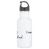 Rettungsbriard Edelstahlflasche (Rückseite)