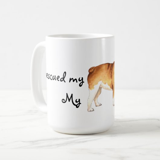 Rettungsbulldog Kaffeetasse (Vorderseite Links)