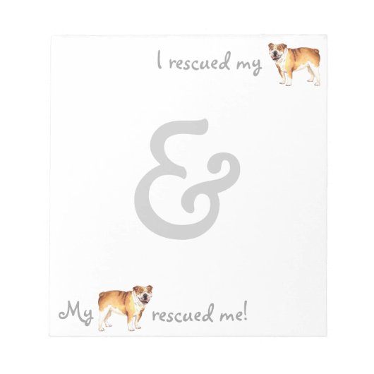 Rettungsbulldog Notizblock (Vorderseite)