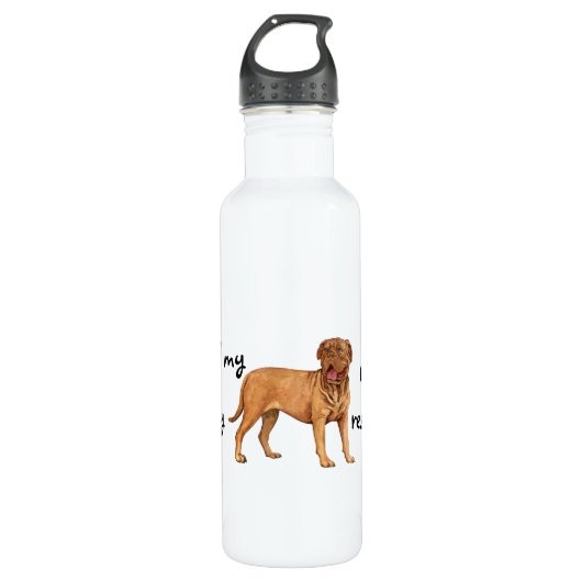 Rettungsdogue de Bordeaux Edelstahlflasche (Vorderseite)