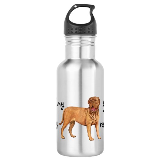 Rettungsdogue de Bordeaux Edelstahlflasche (Vorderseite)