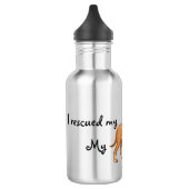 Rettungsdogue de Bordeaux Edelstahlflasche (Links)