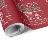Rettungsfahrer Uggge Weihnachtskrüger Geschenkpapier (Rolleneckpunkt)