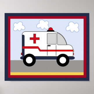 Rettungsfahrzeug #5 Krankenwagen Poster/Print Poster