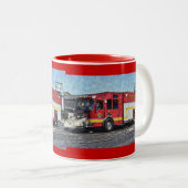 Rettungsfahrzeug Zweifarbige Tasse (VorderseiteRechts)