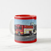 Rettungsfahrzeug Zweifarbige Tasse (Vorderseite Links)