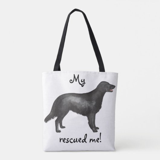 Rettungsflatbeschichteter Retriever Tasche (Rückseite)