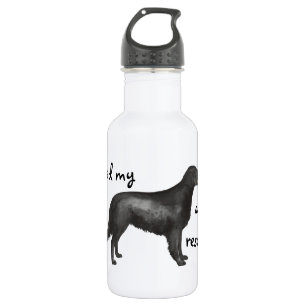 Rettungsflatbeschichteter Retriever Trinkflasche