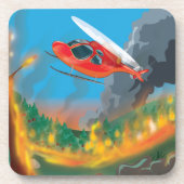 Rettungshubschrauber Getränkeuntersetzer (Vorderseite)