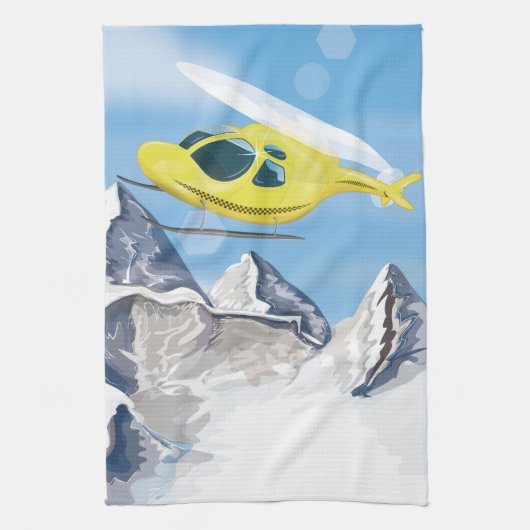 Rettungshubschrauber Küchentuch (Vertikal)