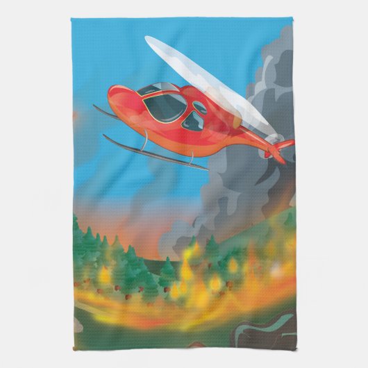 Rettungshubschrauber Küchentuch (Vertikal)