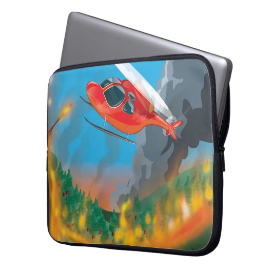 Rettungshubschrauber Laptopschutzhülle (Vorderseite Links)