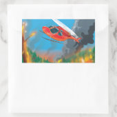 Rettungshubschrauber Rechteckiger Aufkleber (Tasche)