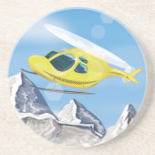 Rettungshubschrauber Sandstein Untersetzer (Vorne)