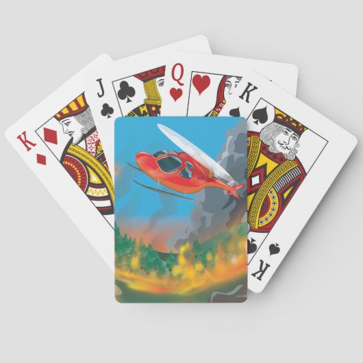 Rettungshubschrauber Spielkarten (Rückseite)