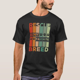 Rettungshund gerettet ist meine Lieblingsrasse T-Shirt