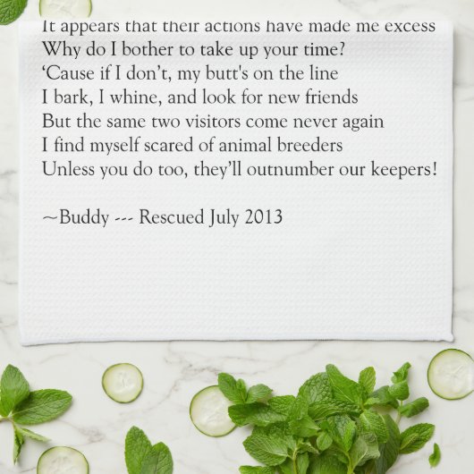 Rettungshund Geschirrtuch (Gefaltet)