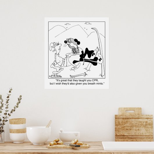 Rettungshund kennt CPR Poster (Küche)