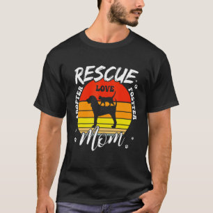 Rettungshund und Katze Regenbogen Vintage Adoptier T-Shirt