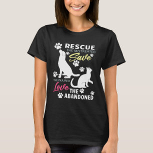 Rettungshund und Katze Rettung Retten Liebe Hundea T-Shirt