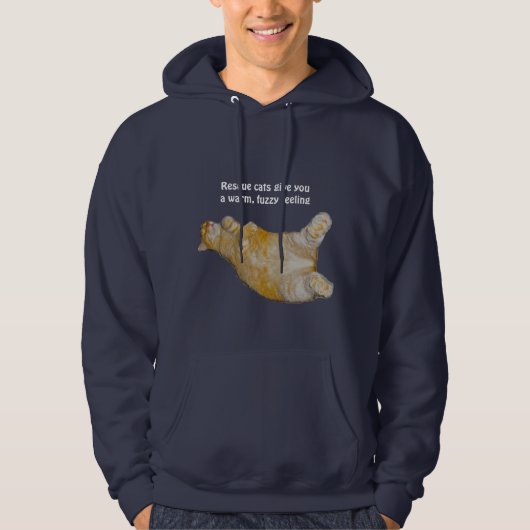 Rettungskatzer geben Ihnen ein warmes, schwammiges Hoodie (Vorderseite)
