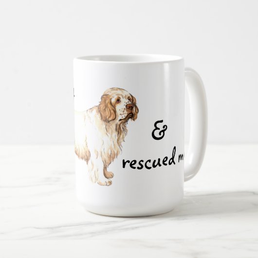 Rettungsklumber Spaniel Kaffeetasse (VorderseiteRechts)