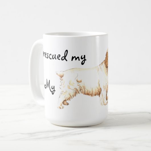 Rettungsklumber Spaniel Kaffeetasse (Vorderseite Links)