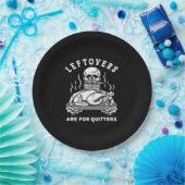 Rettungsleftovers sind für Quitters Skelett Ernted Pappteller (Party)