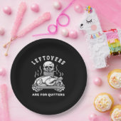 Rettungsleftovers sind für Quitters Skelett Ernted Pappteller (Party)