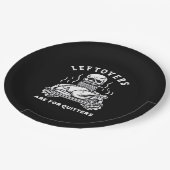 Rettungsleftovers sind für Quitters Skelett Ernted Pappteller (Schrägansicht)