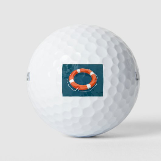 Rettungsring auf Wasser schwimmend Golfball (Vorderseite)