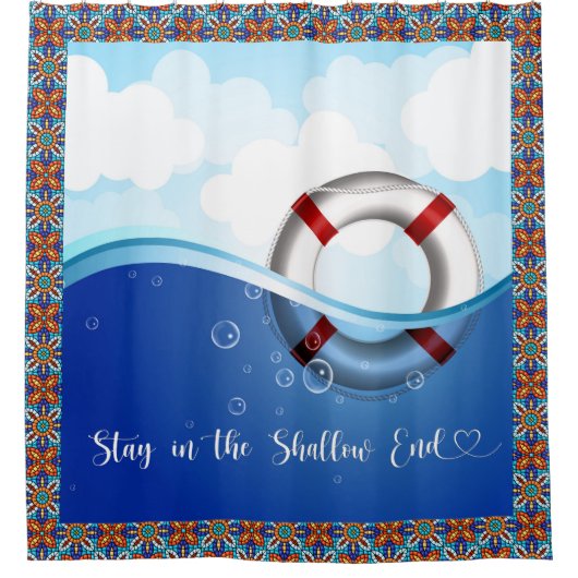 Rettungsschwimmer Duschvorhang (Vorderseite)