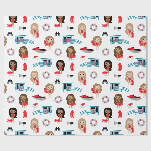 Rettungsschwimmer Geschenkpapier (Flach)